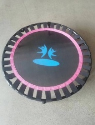 40-inch round foldable rose-pink trampoline